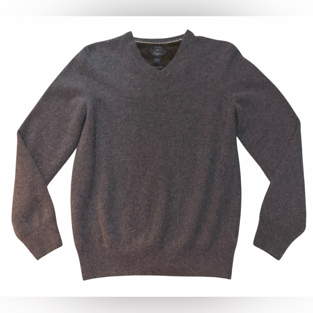 Joseph Abbound Bespoke V-Neck 100% Cashmere Sweater, Made In Italy - Brown